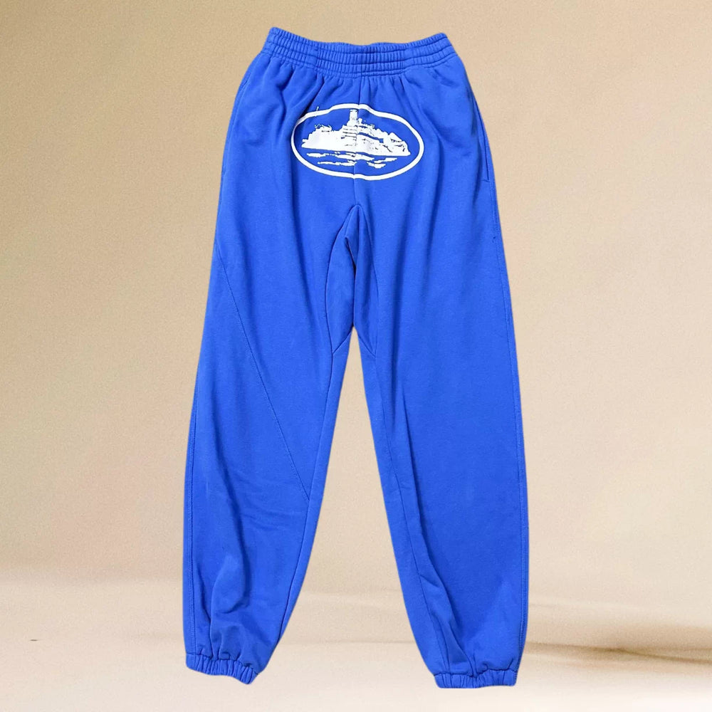 Corteiz Alcatraz Island Heavyweight Sweatpants deep blue