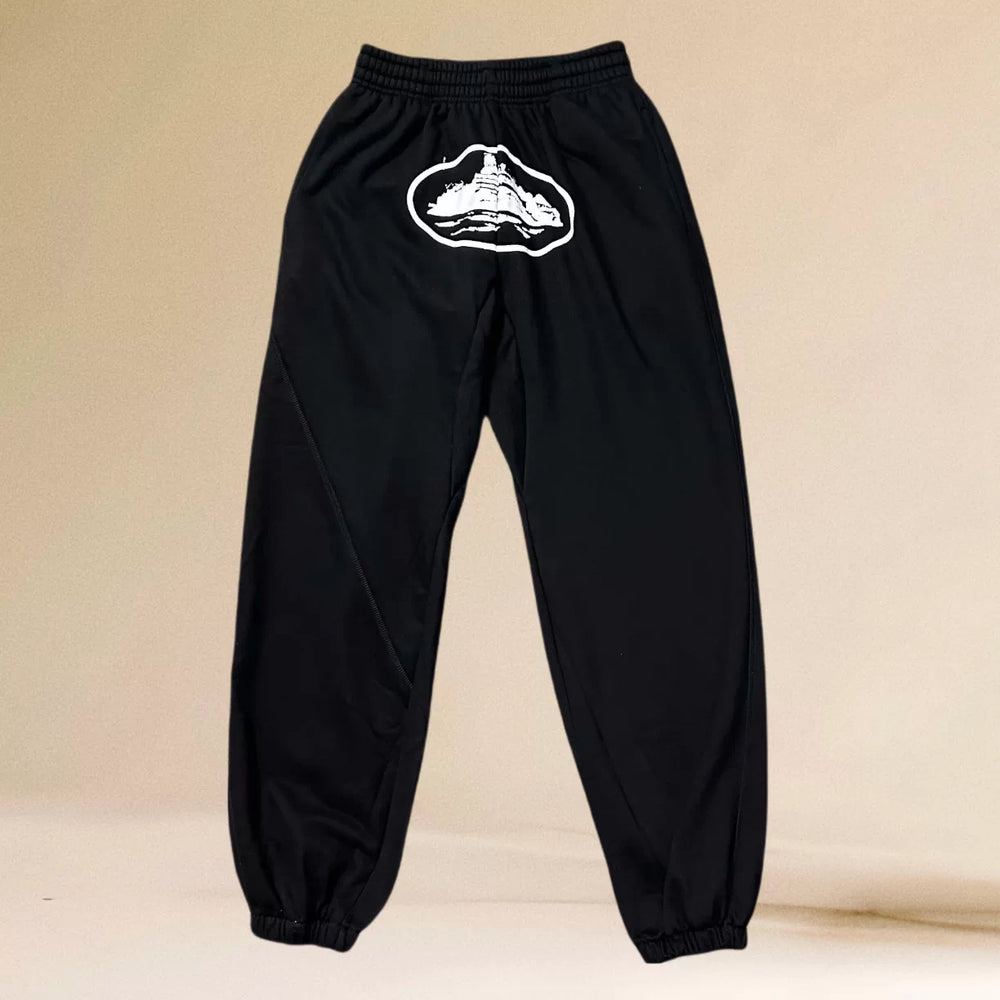 Corteiz Alcatraz Island Heavyweight  Sweatpants black