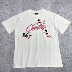 Corteiz Cupid Cherub T-Shirt – White/Pink
