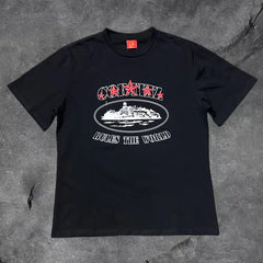 Corteiz Alcatraz "Rules The World" Graphic Tee - Black Streetwear T-Shirt