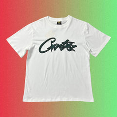 Cortiez Cursive Star Script Logo Graphic Black T-Shirt