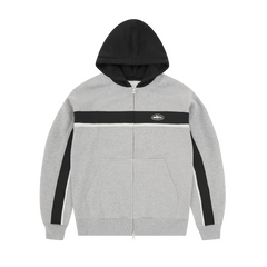 RIBBED SPORTEIZ ZIP HOODIE [HEATHER GREY]