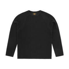 STAR RAGLAN WAFFLE THERMAL [BLACK]